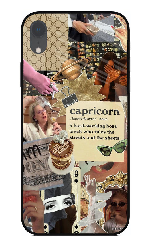 Capricorn Zodiac iPhone XR Glass Case