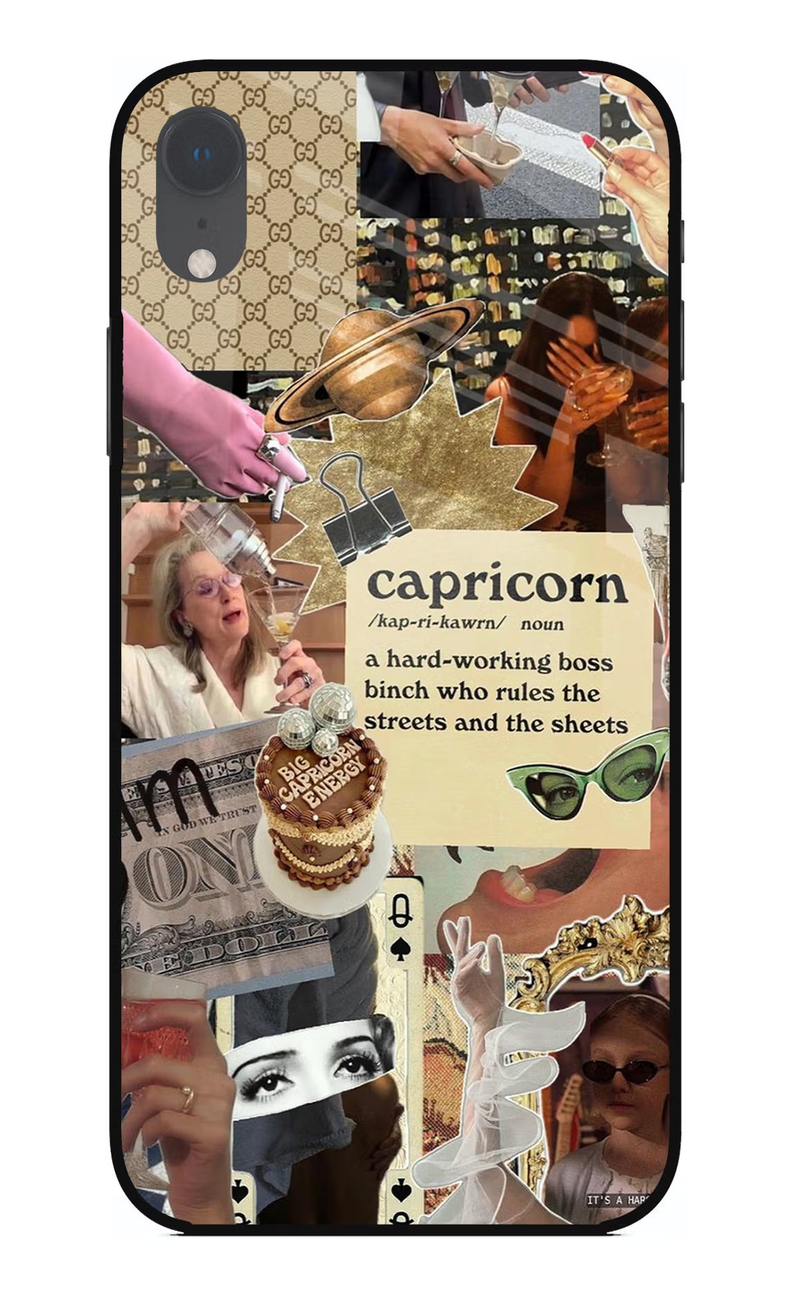 Capricorn Zodiac iPhone XR Glass Case Back Cover by Casekaro