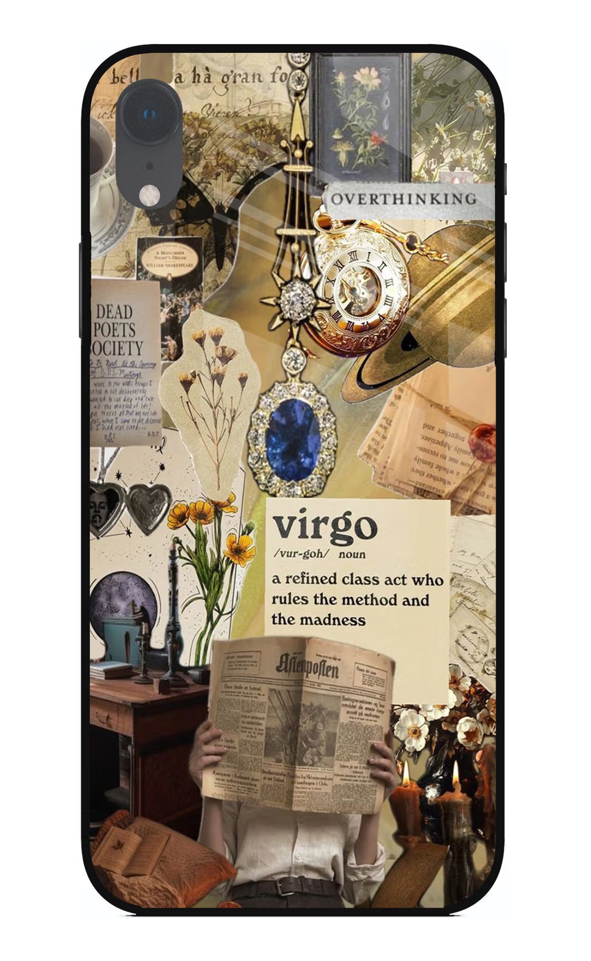 Virgo Zodiac iPhone XR Glass Case Back Cover by Casekaro