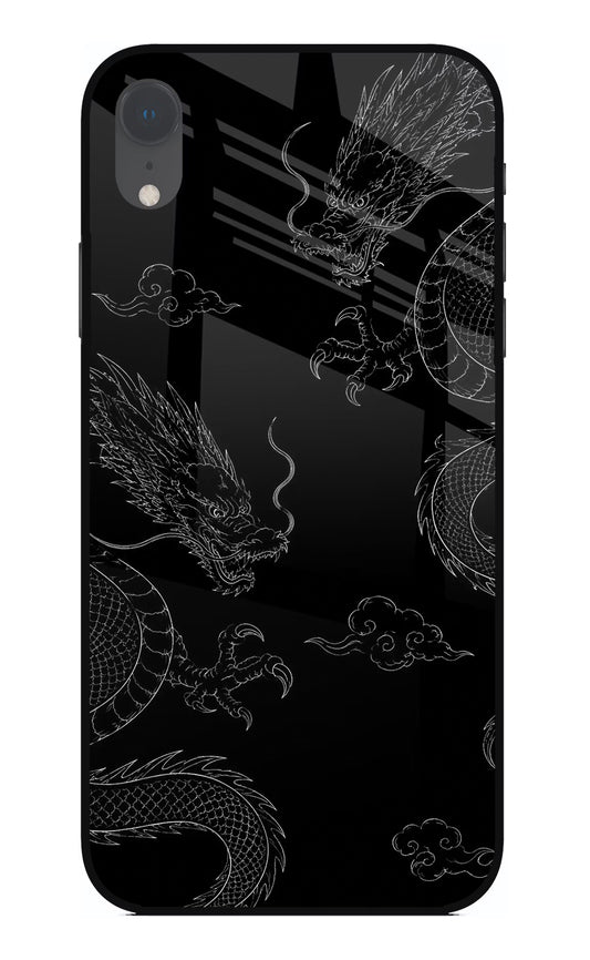 Twin Dragons iPhone XR Glass Case