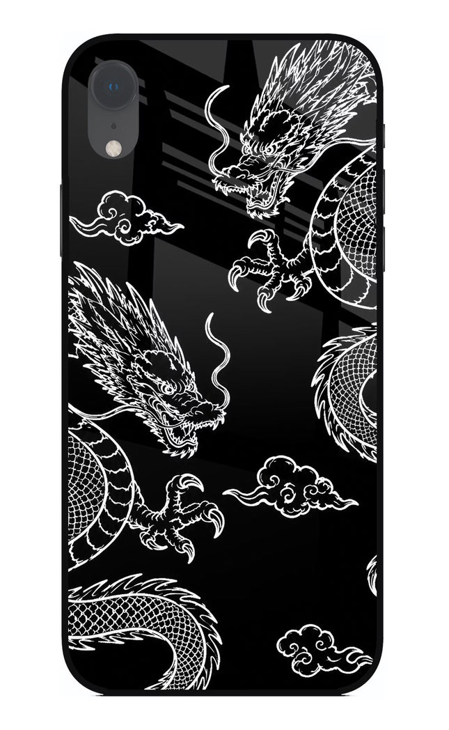 Twin Dragons iPhone XR Glass Case