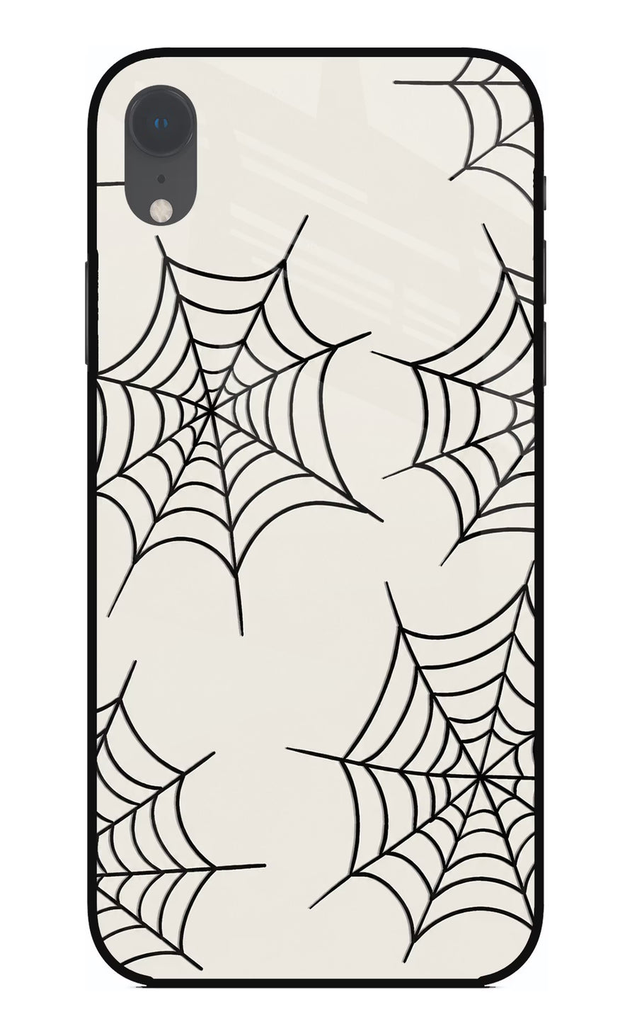 Spider Web iPhone XR Back Cover, Glass case