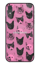 Pink Cats iPhone XR Glass Case