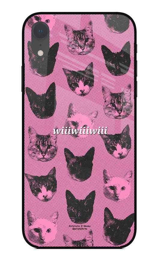 Pink Cats iPhone XR Glass Case