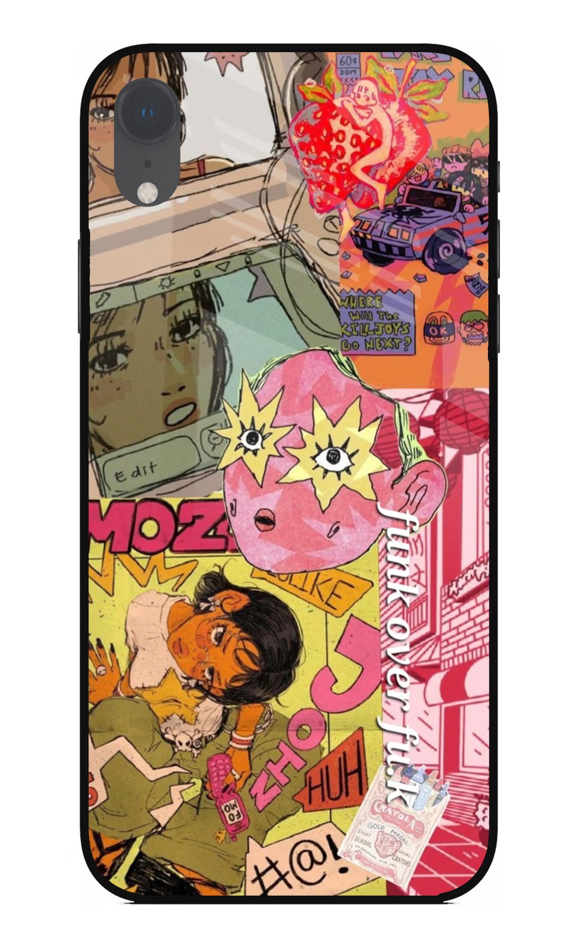 Funkover iPhone XR Glass Case Back Cover by Casekaro
