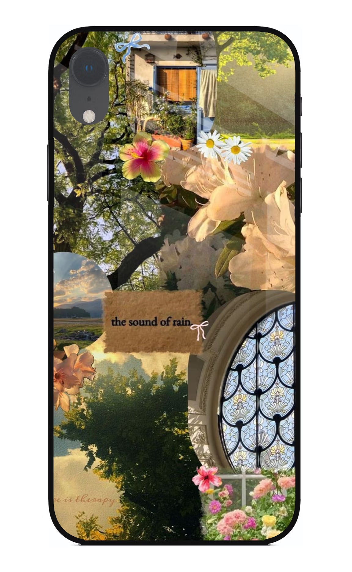 Rain iPhone XR Glass Case