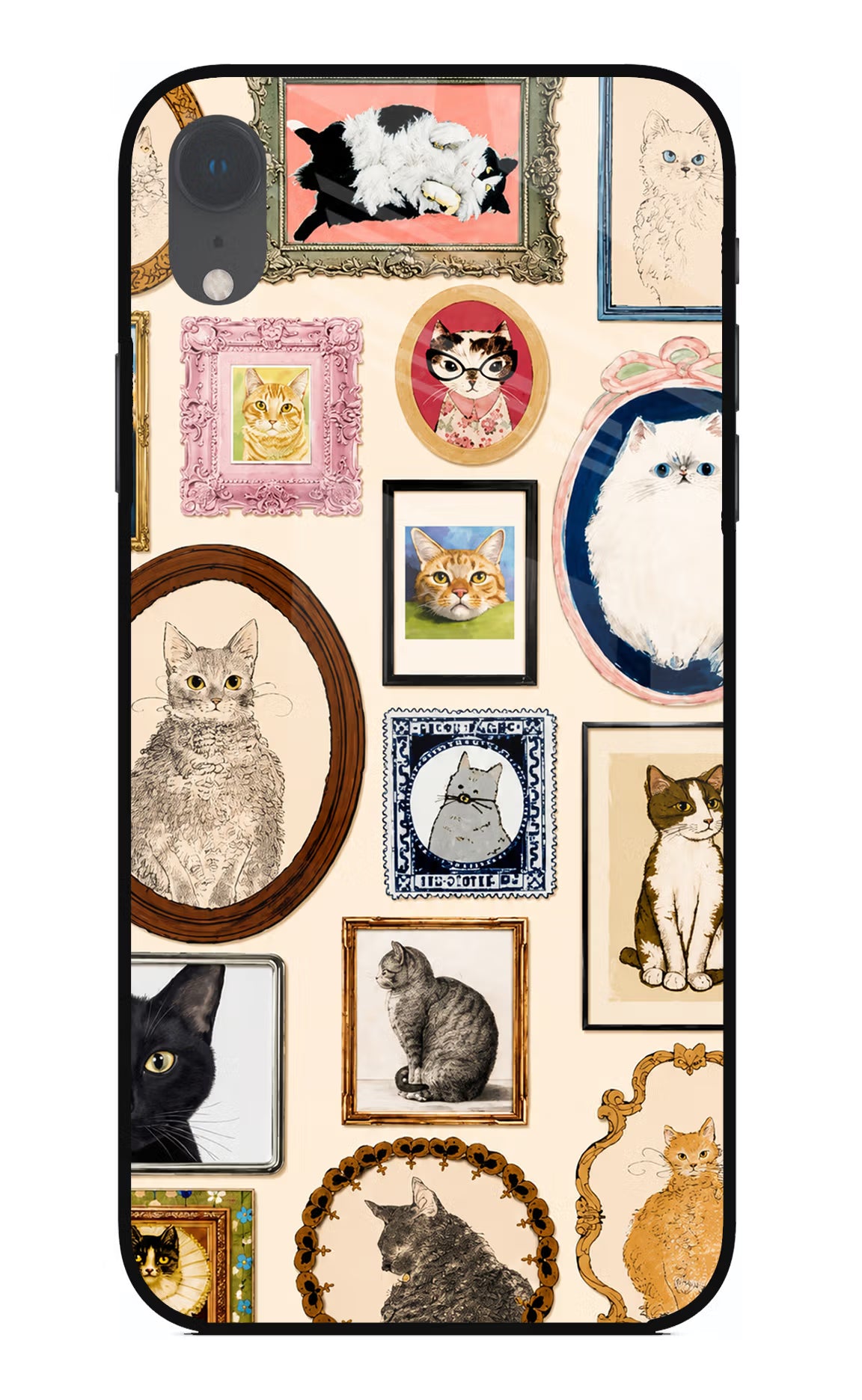 Mirror Cats iPhone XR Glass Case