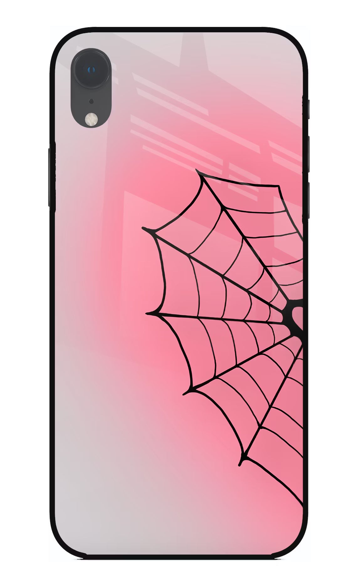 Pink Web iPhone XR Glass Case