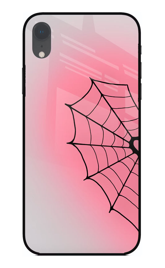Pink Web iPhone XR Glass Case