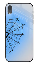 Blue Web iPhone XR Glass Case