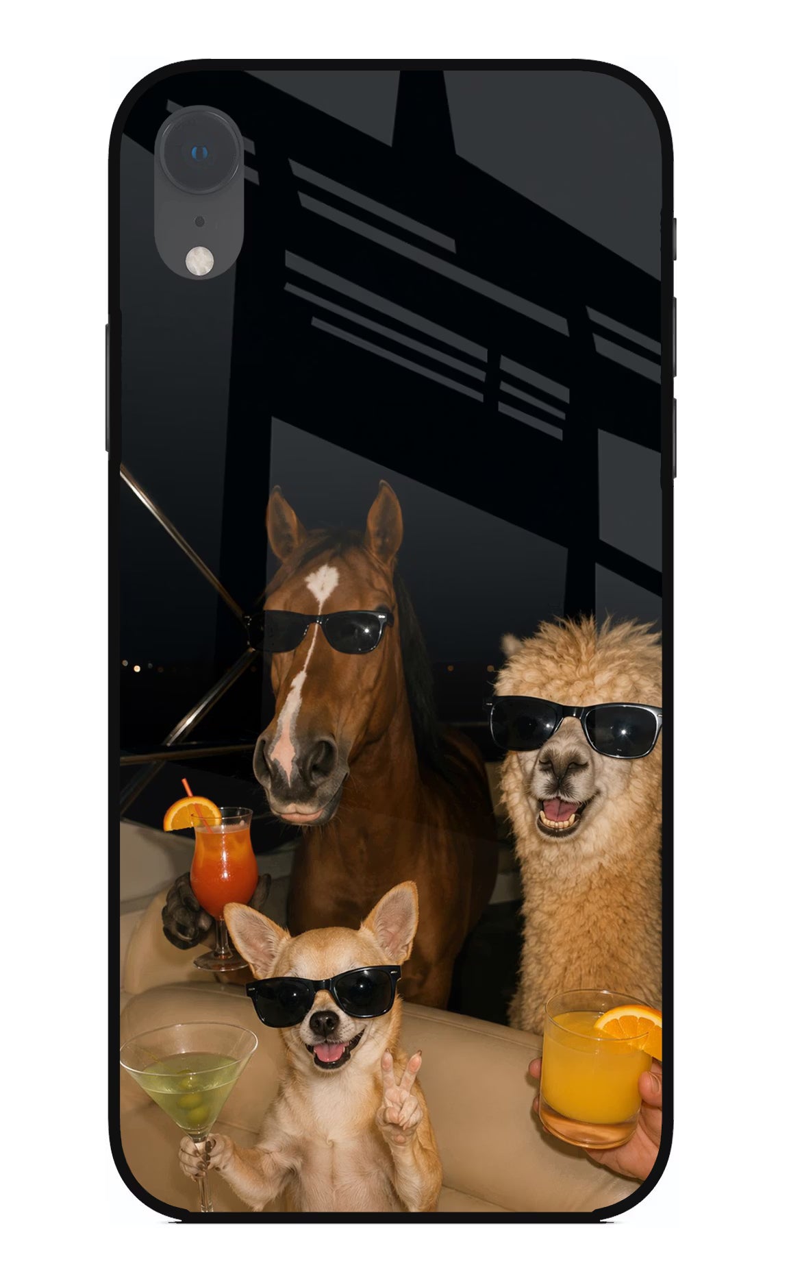 Party Squad iPhone XR Glass Case