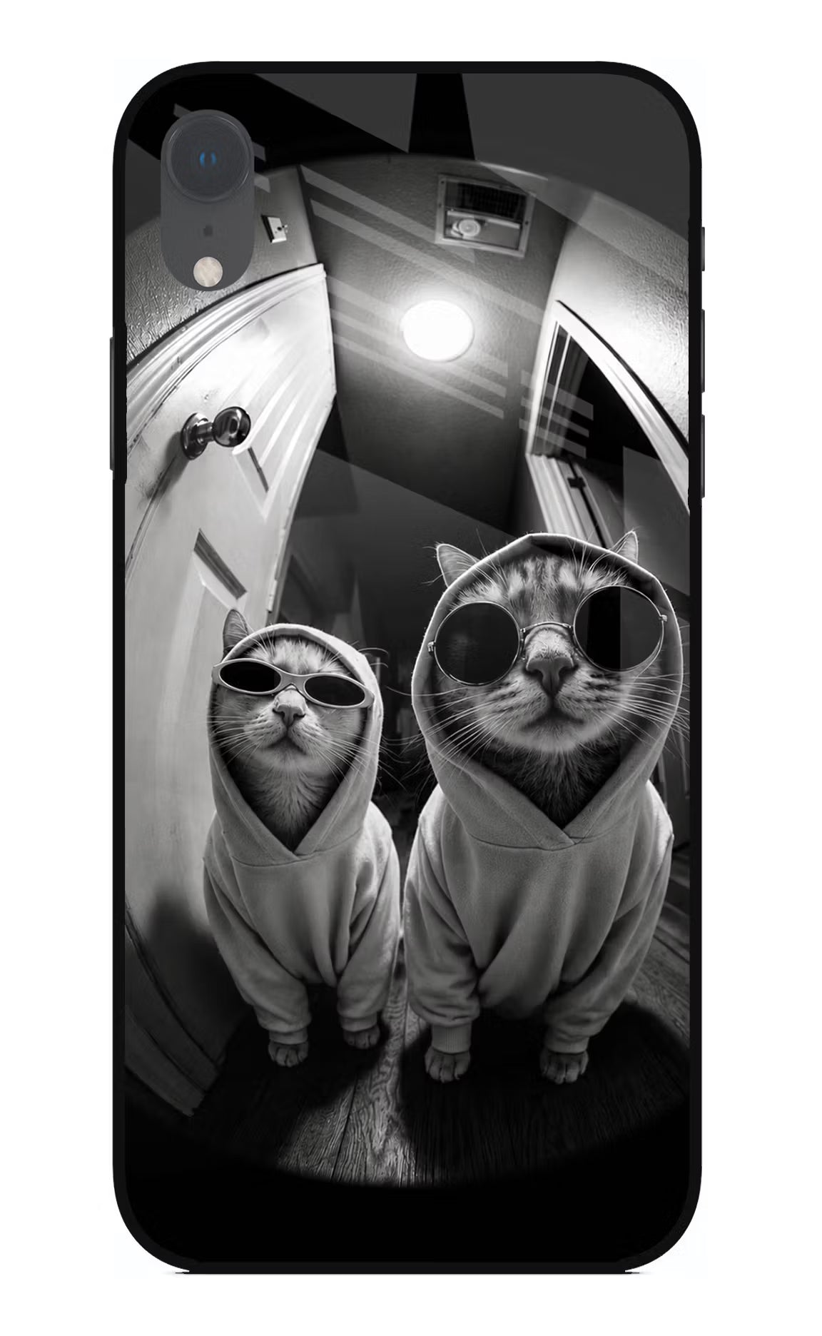 Hood Cats iPhone XR Glass Case