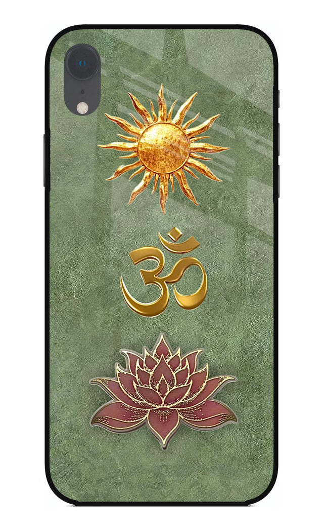Om & Lotus iPhone XR Glass Case