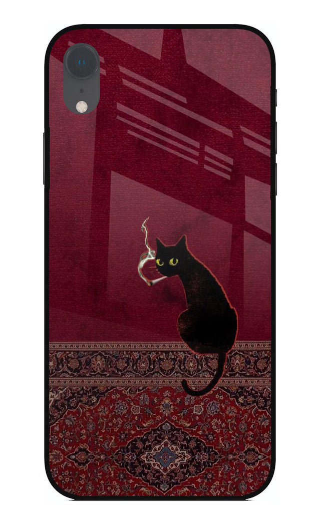 Midnight Cat iPhone XR Glass Case