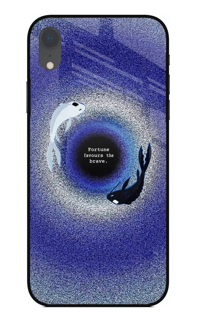 Dark Koi iPhone XR Glass Case