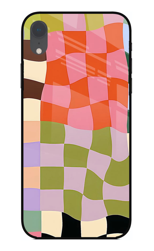 Wavy Grid iPhone XR Glass Case