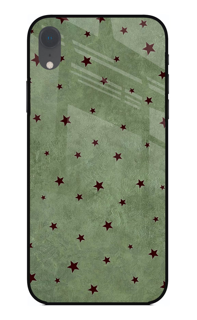 Green Stars iPhone XR Glass Case