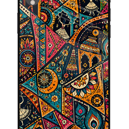 Folk Print iPhone XR Glass Case