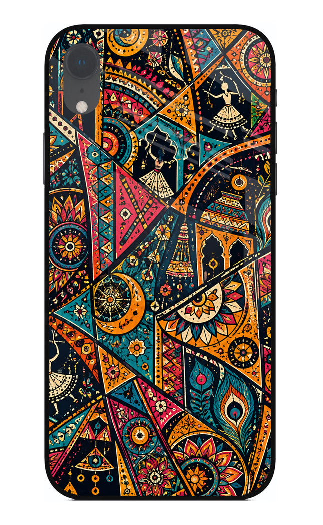 Folk Print iPhone XR Glass Case