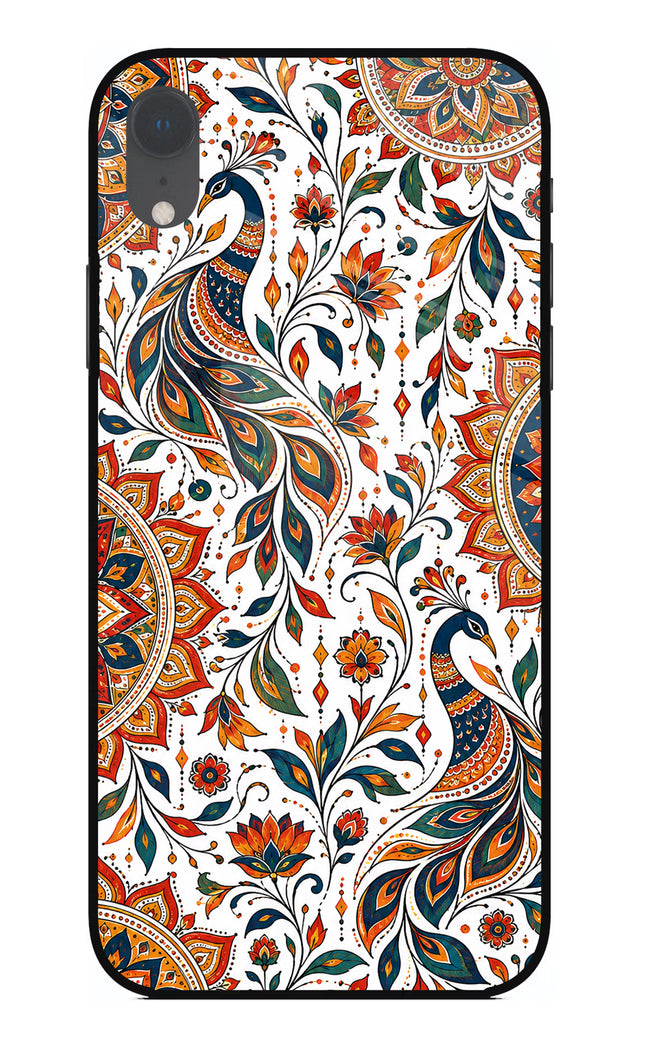 White Mayura iPhone XR Glass Case
