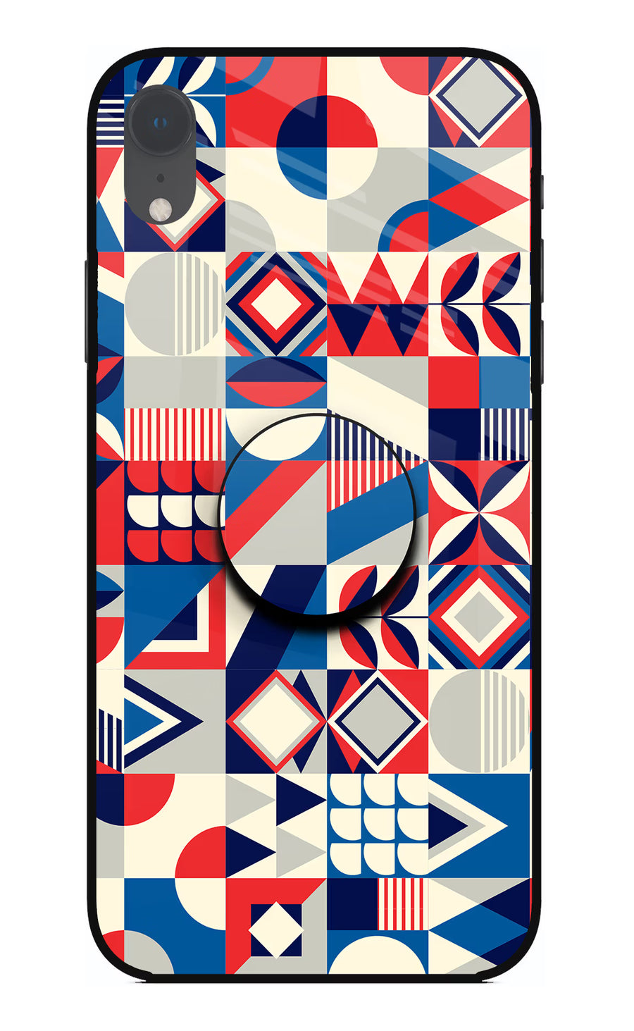 Colorful Pattern iPhone XR Pop Case, Glass case