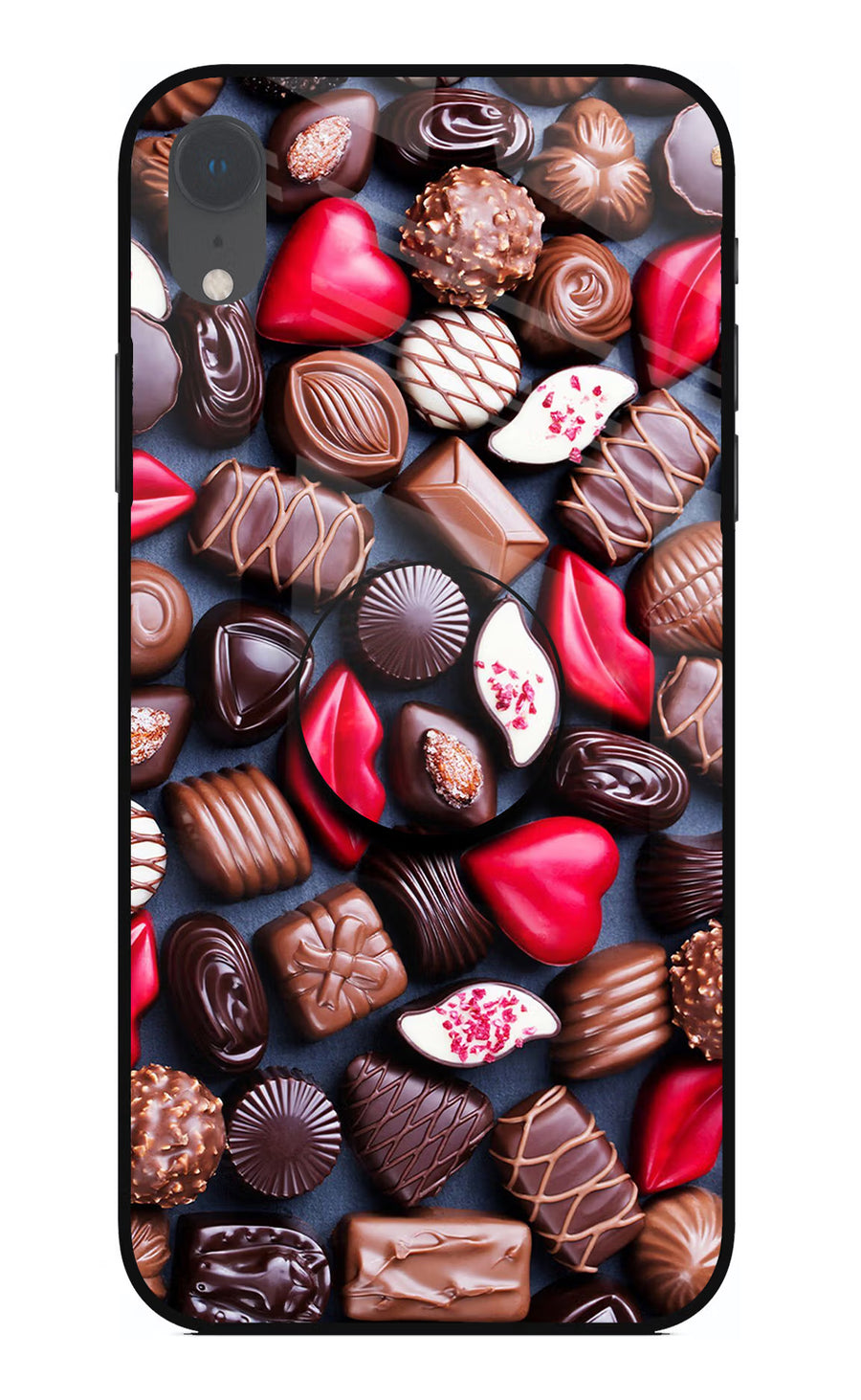 Chocolates iPhone XR Pop Case, Glass case
