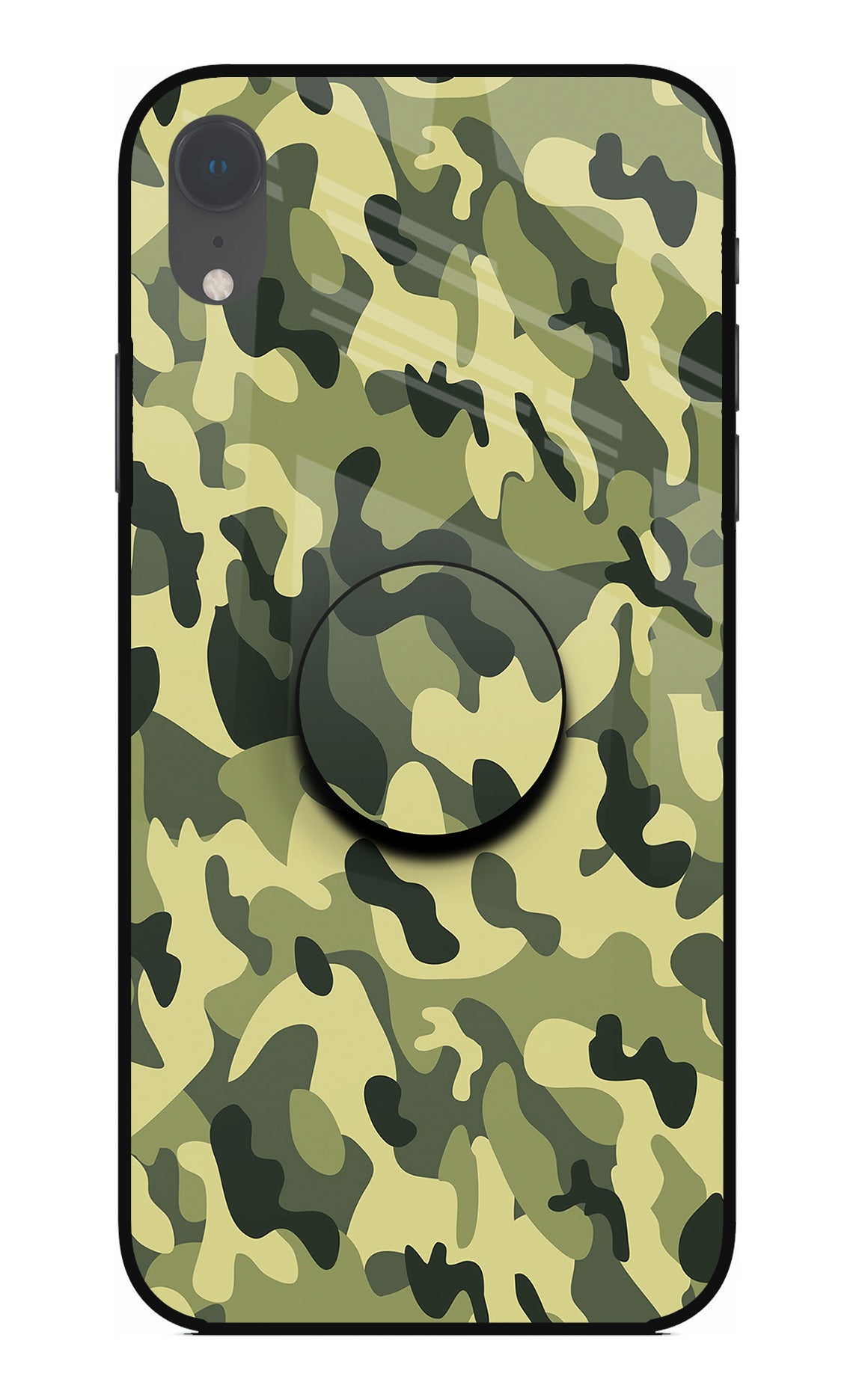 Camouflage iPhone XR Glass Case