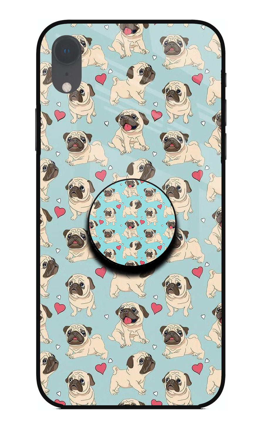 Pug Dog iPhone XR Pop Case, Glass case