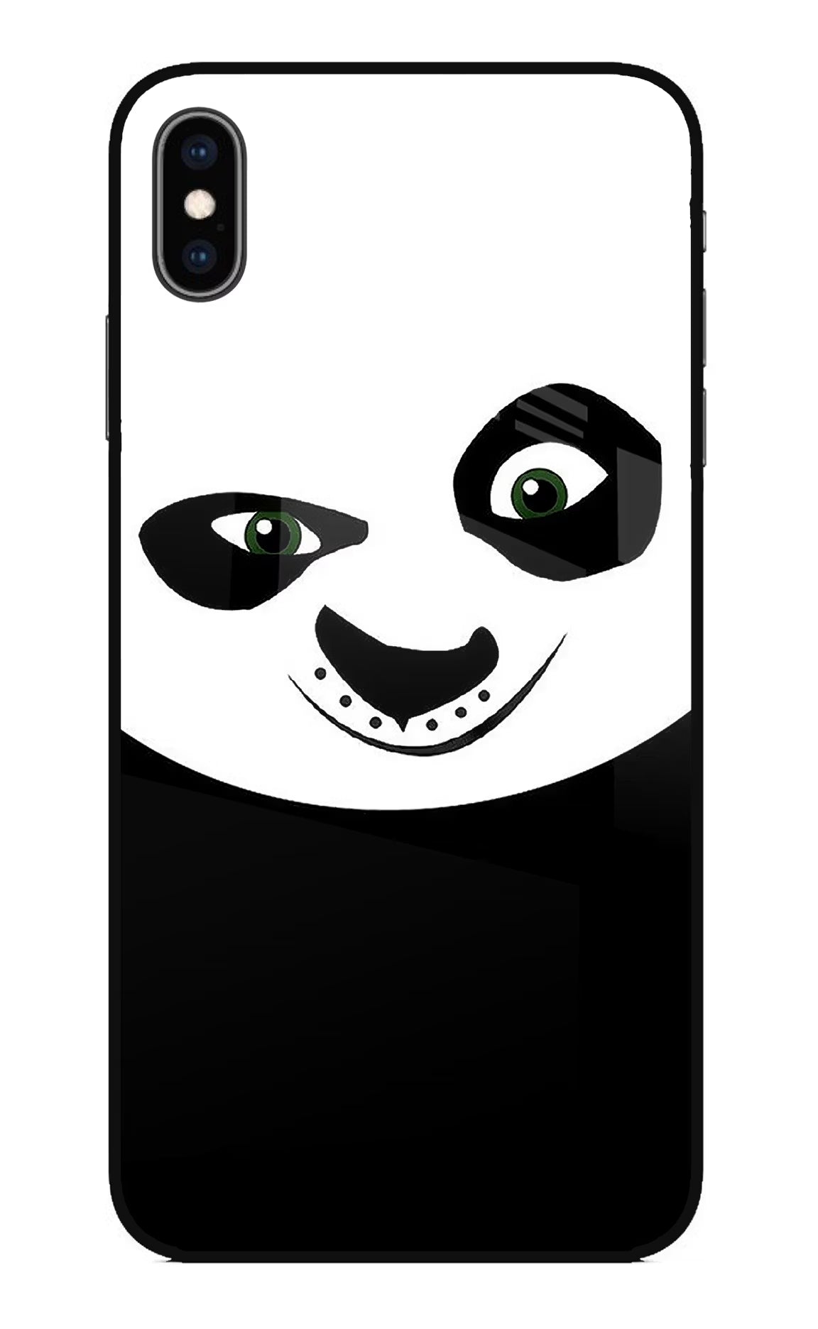 Panda iPhone XS Max Glass Case Back Cover by Casekaro