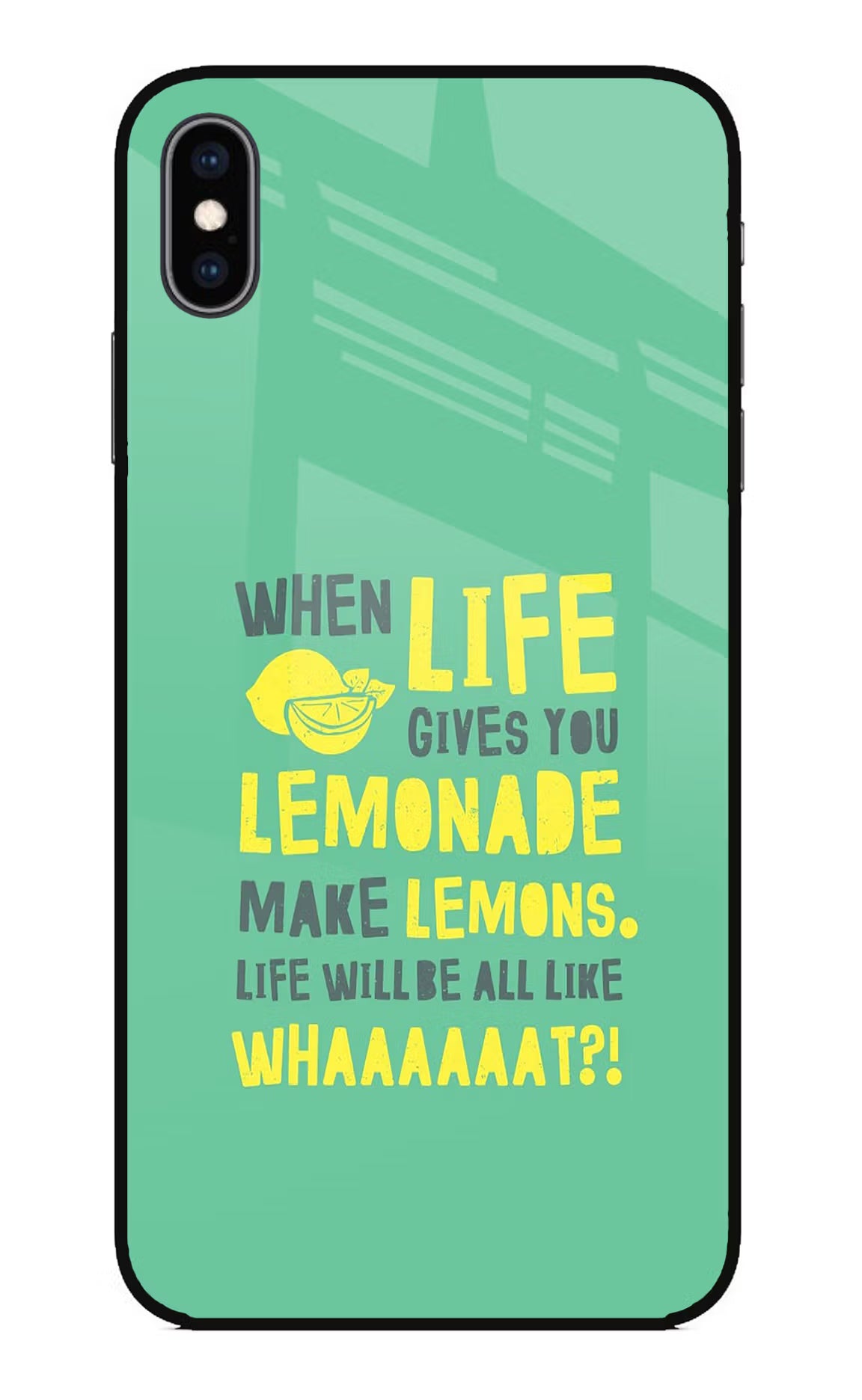 Quote iPhone XS Max Glass Case Back Cover by Casekaro