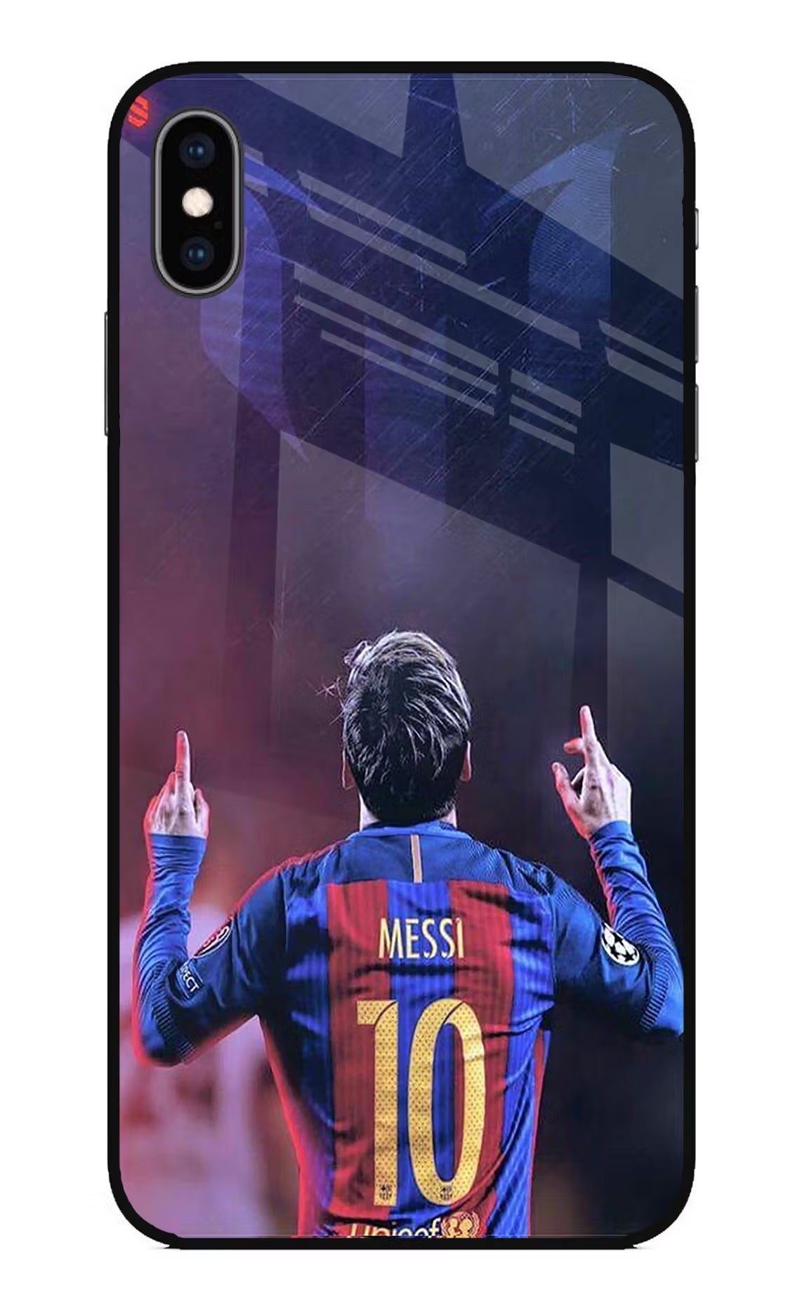 Messi iPhone XS Max Glass Case Back Cover by Casekaro