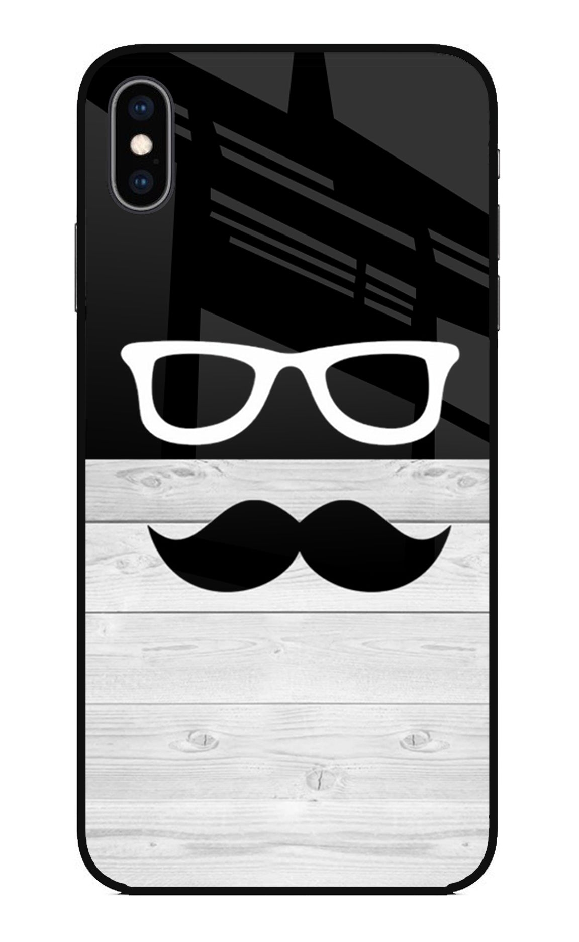 Mustache iPhone XS Max Glass Case