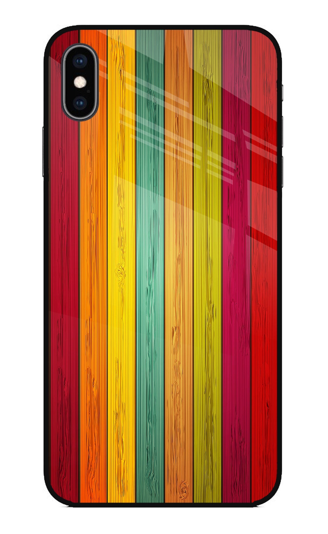 Multicolor Wooden iPhone XS Max Back Cover