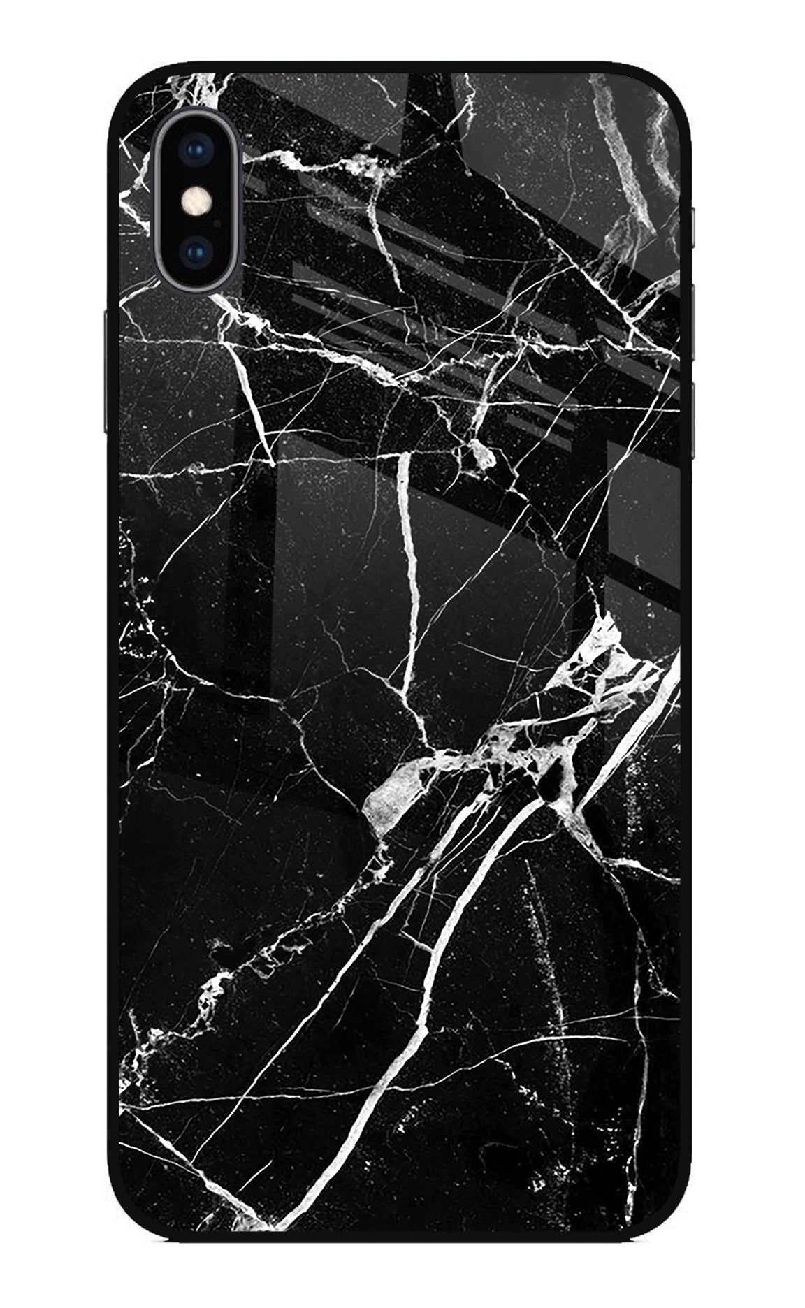 Black Marble Pattern iPhone XS Max Back Cover