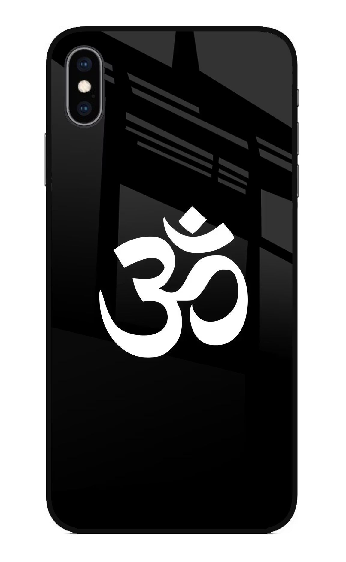 Om iPhone XS Max Glass Case Back Cover by Casekaro
