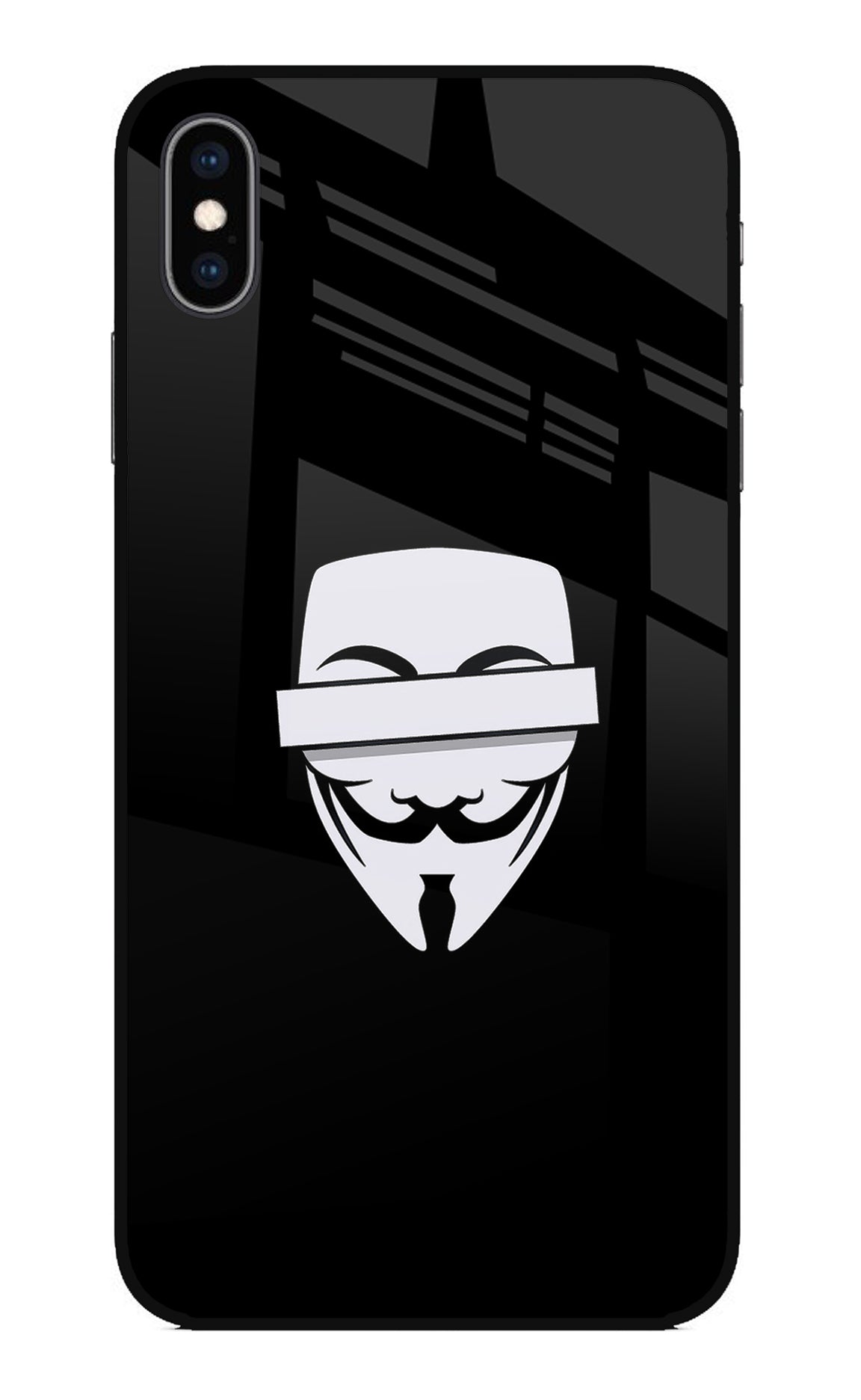 Anonymous Face iPhone XS Max Glass Case