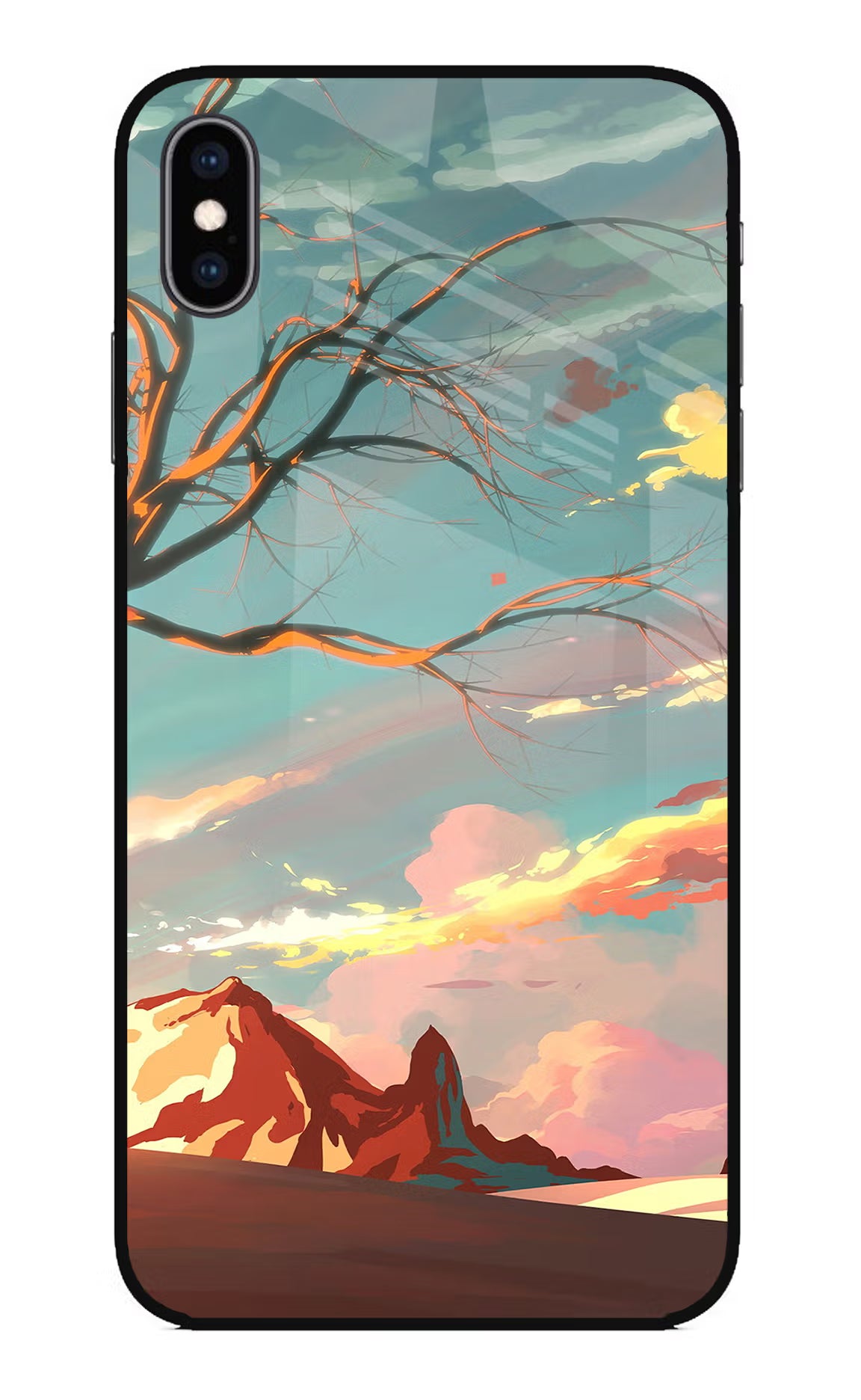Scenery iPhone XS Max Glass Case Back Cover by Casekaro