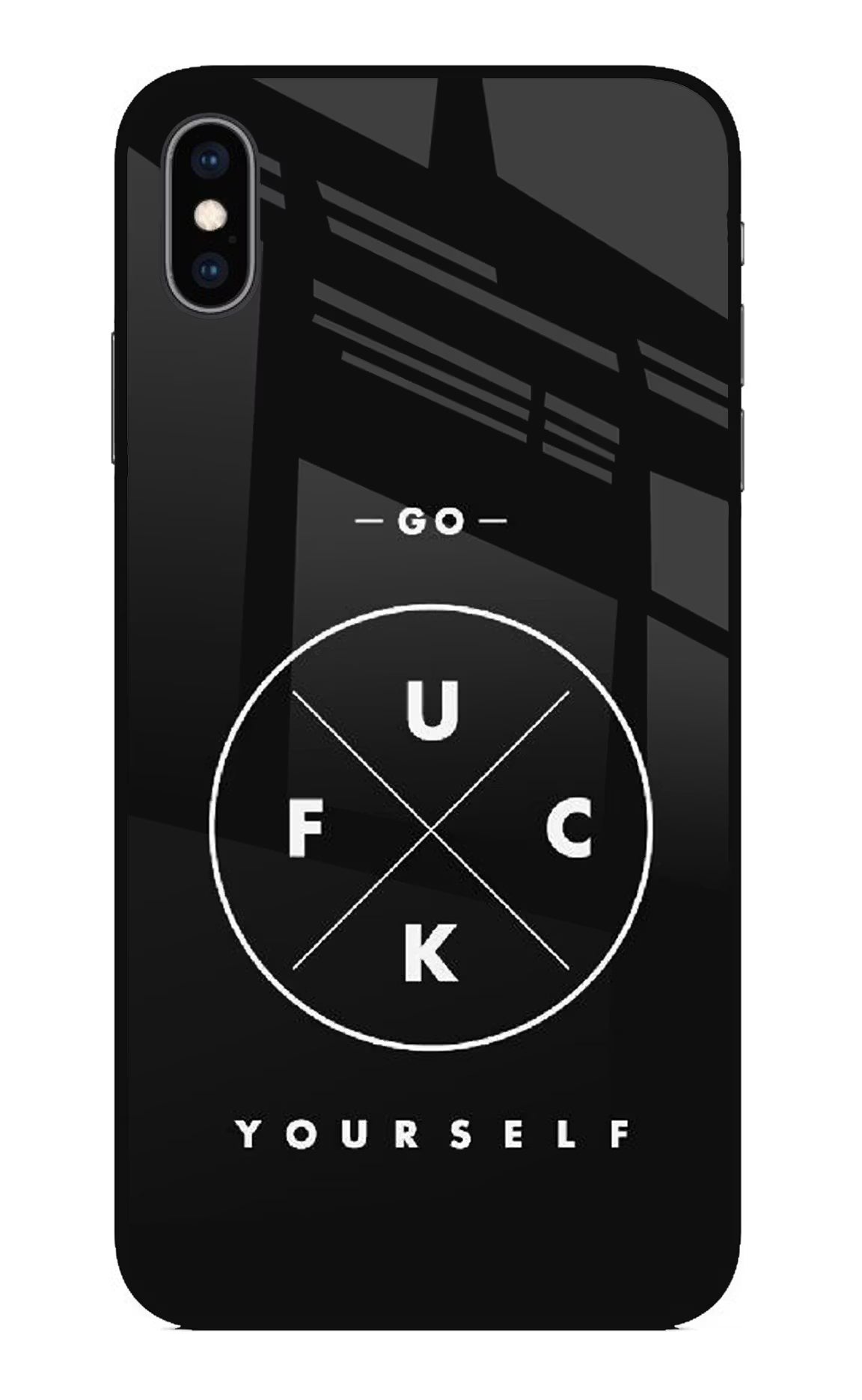 Go Fuck Yourself iPhone XS Max Glass Case Back Cover by Casekaro