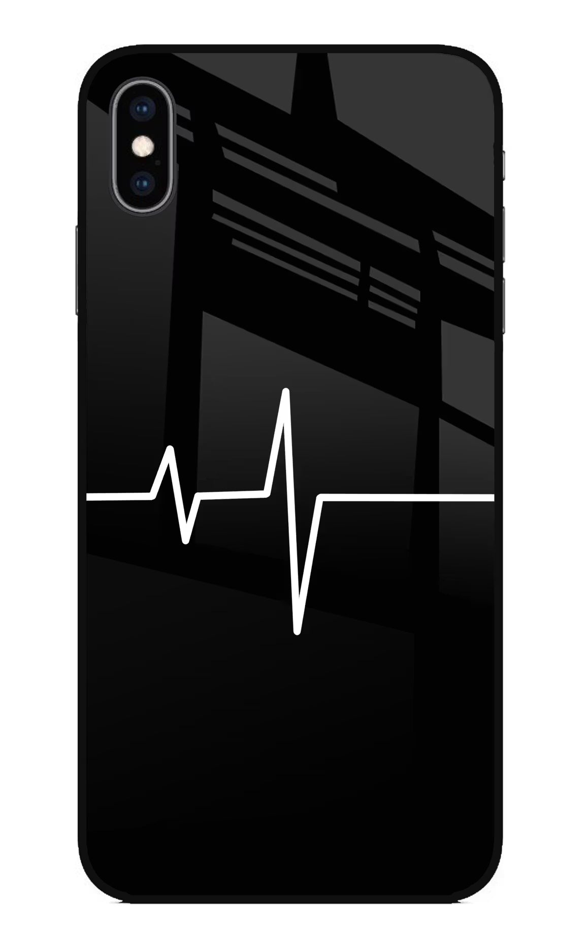 Heart Beats iPhone XS Max Glass Case Back Cover by Casekaro