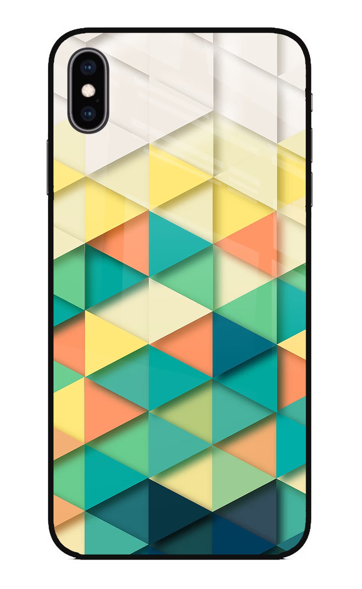 Abstract iPhone XS Max Glass Case Back Cover by Casekaro