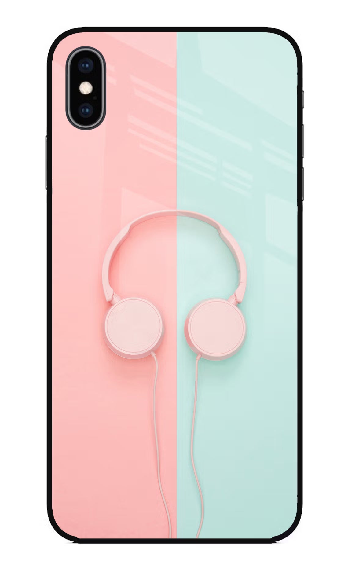 Music Lover iPhone XS Max Glass Case Back Cover by Casekaro