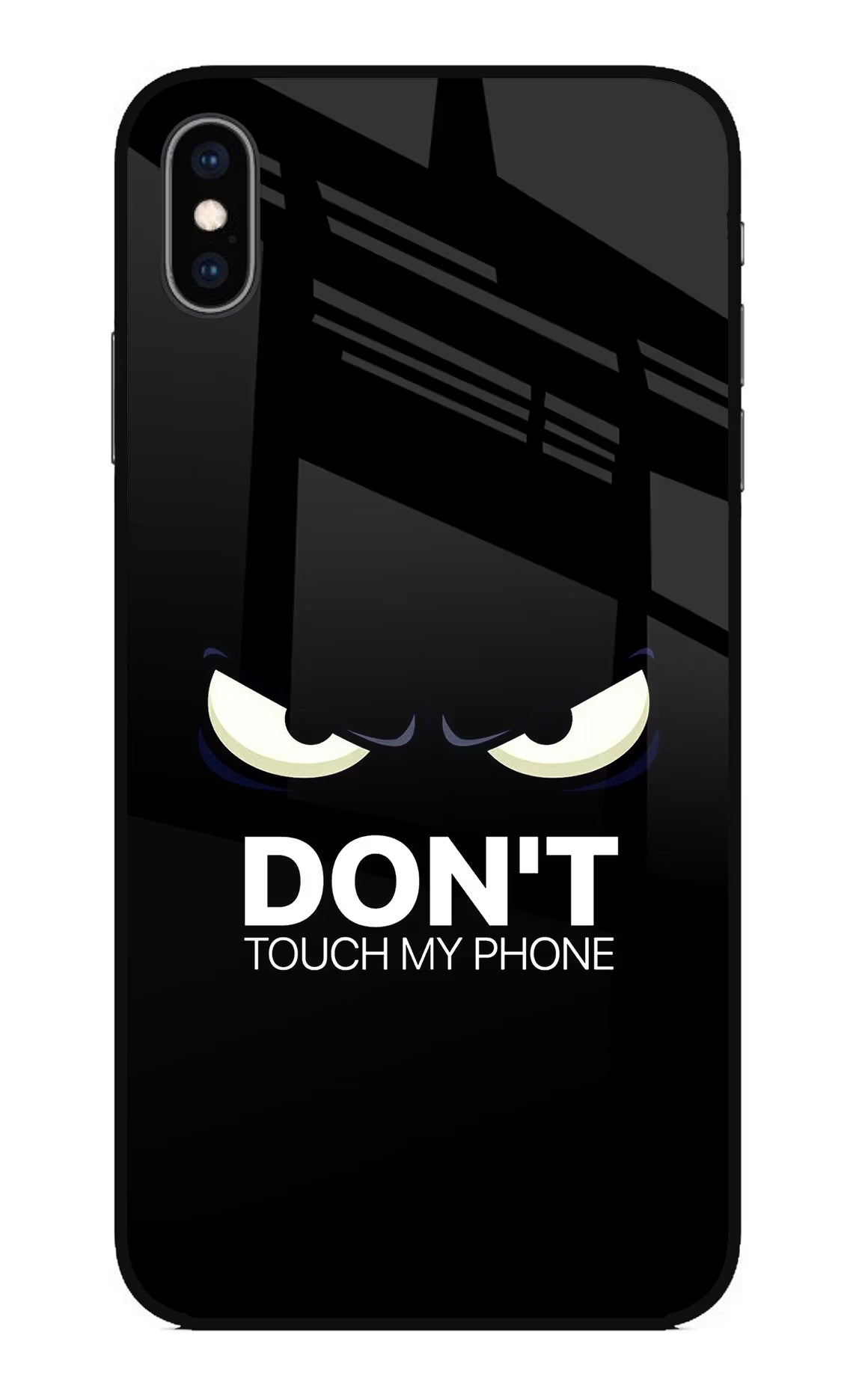 Don'T Touch My Phone iPhone XS Max Glass Case Back Cover by Casekaro