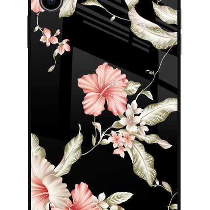 Flowers iPhone XS Max Glass Case Back Cover by Casekaro