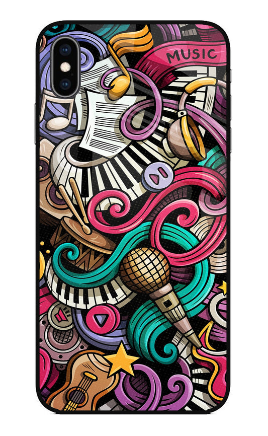 Music Abstract iPhone XS Max Glass Case