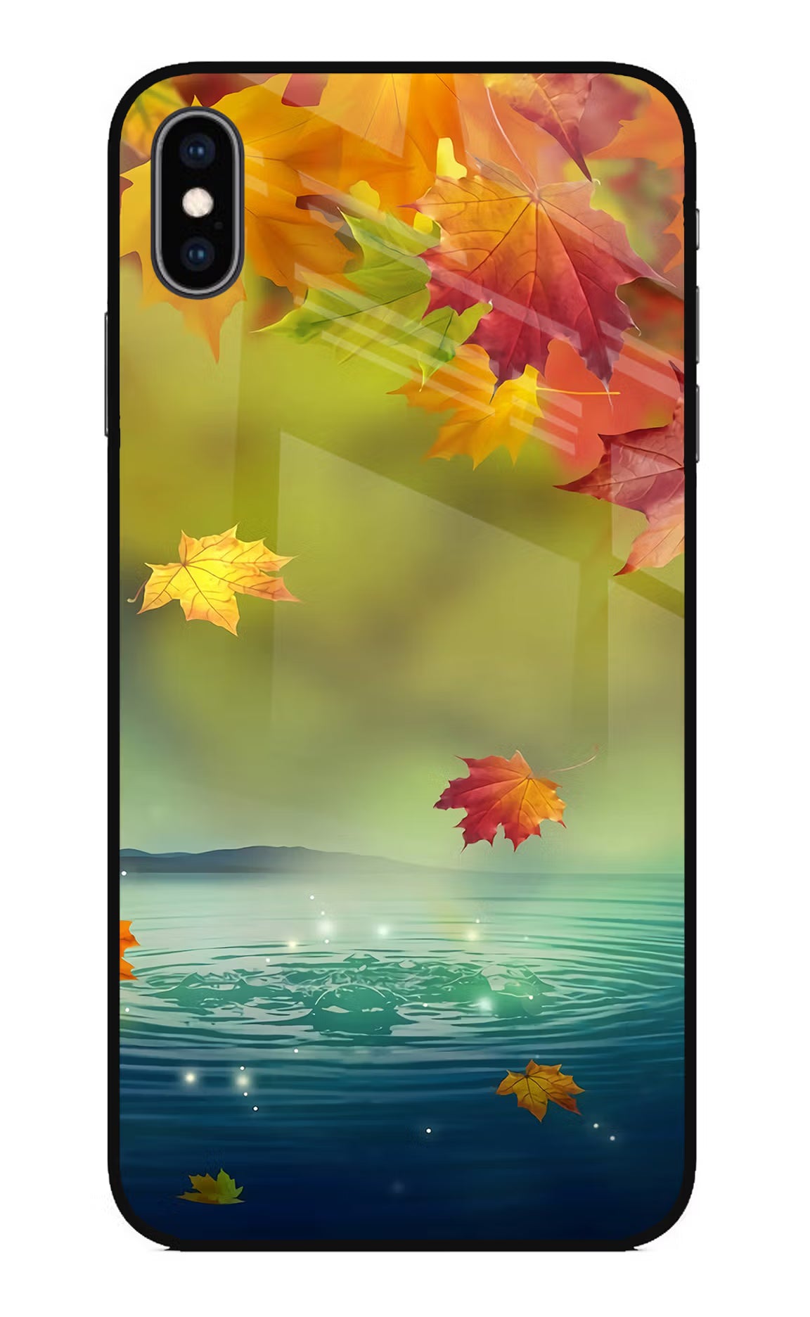 Flowers iPhone XS Max Glass Case Back Cover by Casekaro