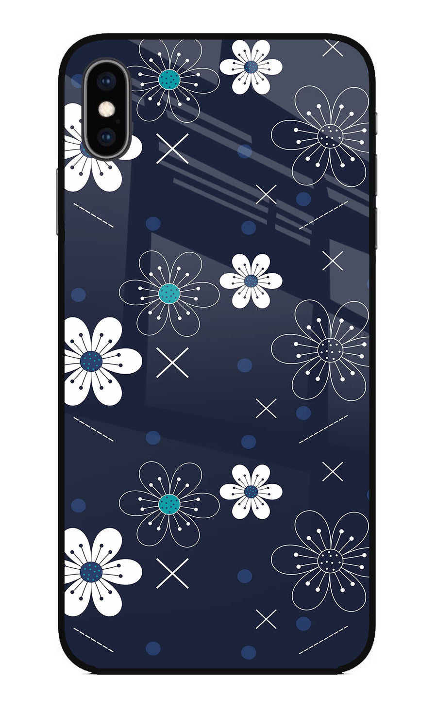 Flowers iPhone XS Max Back Cover, Glass case
