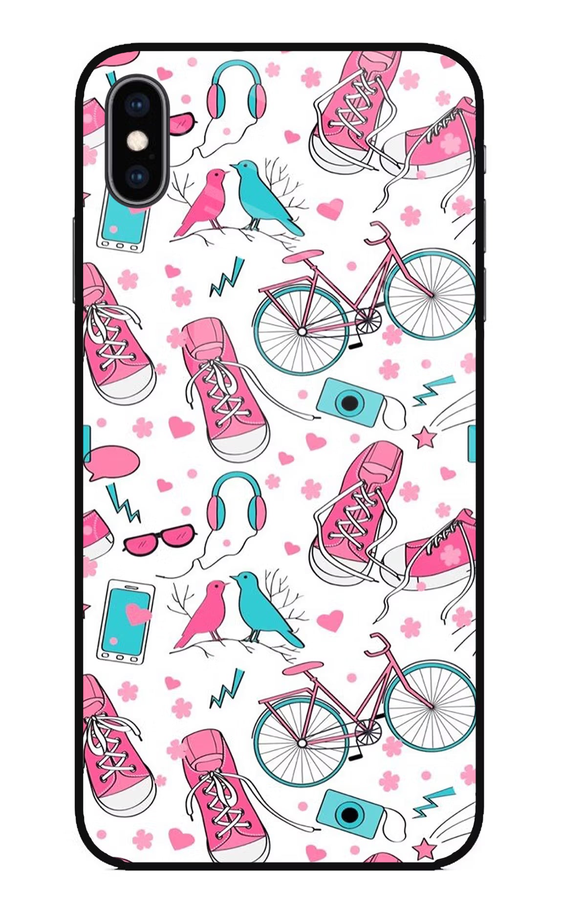 Artwork iPhone XS Max Glass Case Back Cover by Casekaro