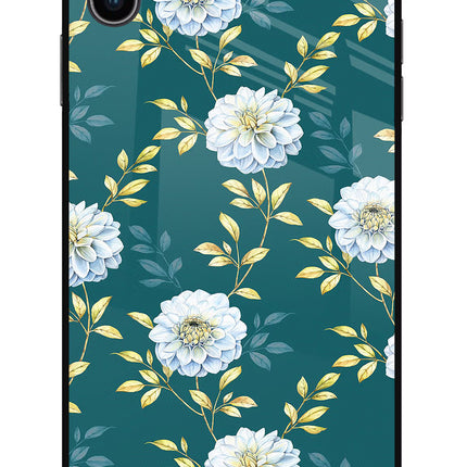 Flowers iPhone XS Max Glass Case Back Cover by Casekaro