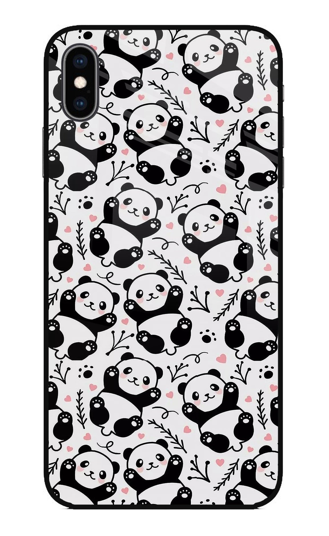 Cute Panda iPhone XS Max Glass Case