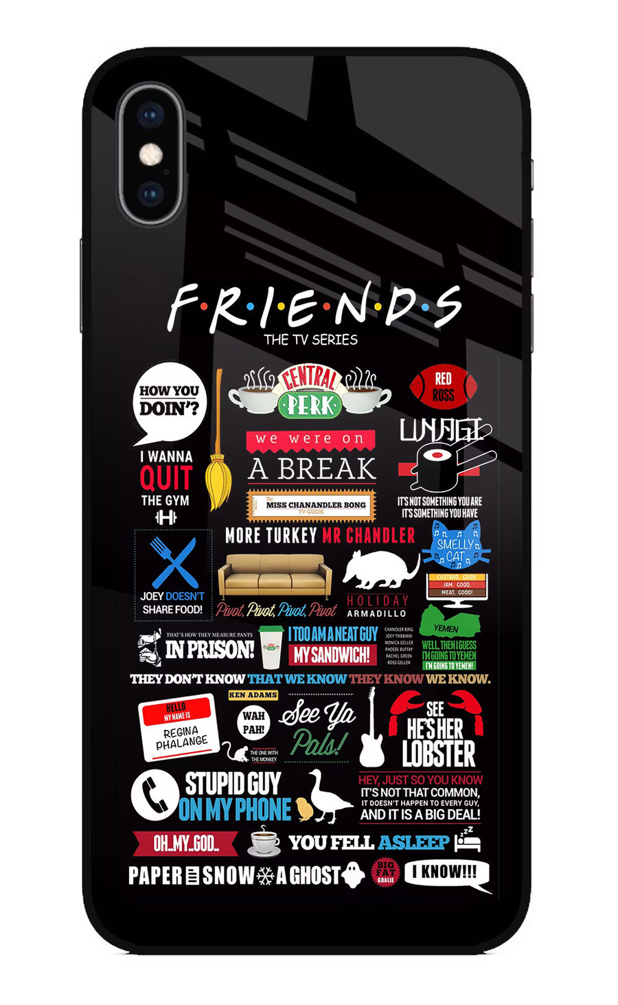 FRIENDS iPhone XS Max Back Cover, Glass case